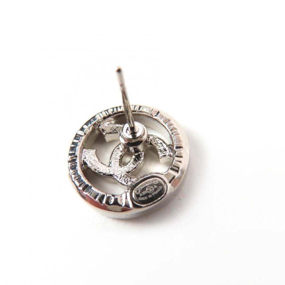 CHANEL Silver Logo Earrings - Picture 7 of 8